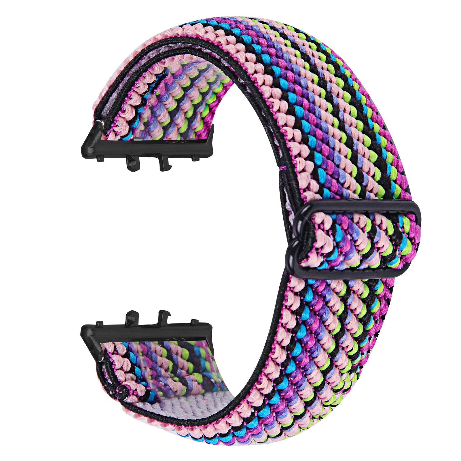 For Samsung Galaxy Fit3 SM-R390 Elastic Wrist Band Pattern Design Watch Strap (Black Buckle) - 1 For Samsung Galaxy Fit3 SM-R390 Elastic Wrist Band Pattern Design Watch Strap (Black Buckle) - 1